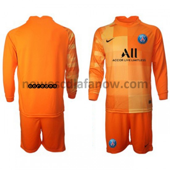 Koszulka Paris Saint-Germain Bramkarskie Dziecięca Domowy Komplet 2021-2022 Długie Rękawy