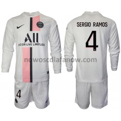 Koszulka Paris Saint-Germain Sergio Ramos 4 Dziecięca Wyjazdowy Komplet 2021-2022 Długie Rękawy