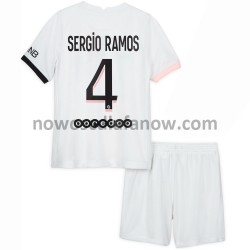 Koszulka Paris Saint-Germain Sergio Ramos 4 Dziecięca Wyjazdowy Komplet 2021-2022 Krótkie Rękawy