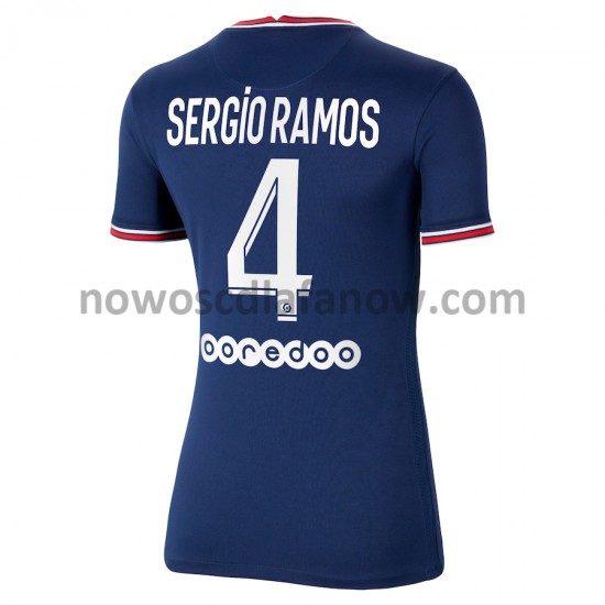 Koszulka Paris Saint-Germain Sergio Ramos 4 Damska Domowy Komplet 2021-2022 Krótkie Rękawy
