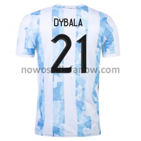 Koszulka Reprezentacja Argentyny Dybala 21 Domowy Komplet 2021 Krótkie Rękawy