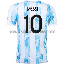 Koszulka Reprezentacja Argentyny Lionel Messi 10 Domowy Komplet 2021 Krótkie Rękawy