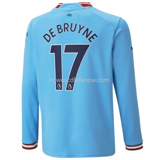 Koszulka Manchester City De Bruyne 17 Domowy Komplet 2022-2023 Długie Rękawy