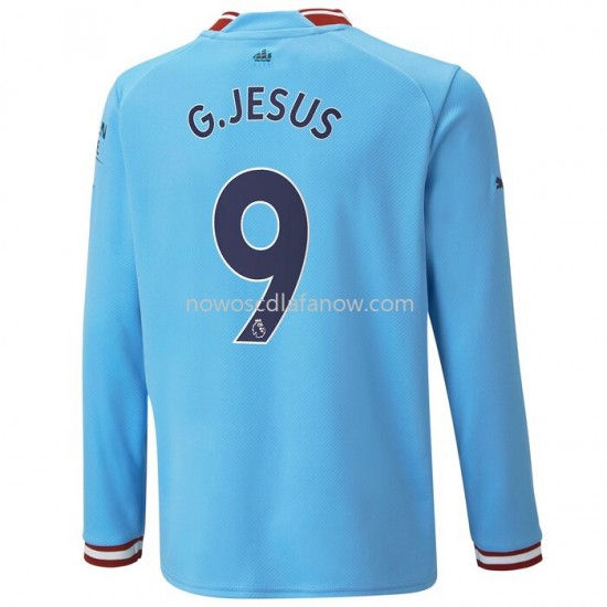 Koszulka Manchester City G.Jesus 9 Domowy Komplet 2022-2023 Długie Rękawy