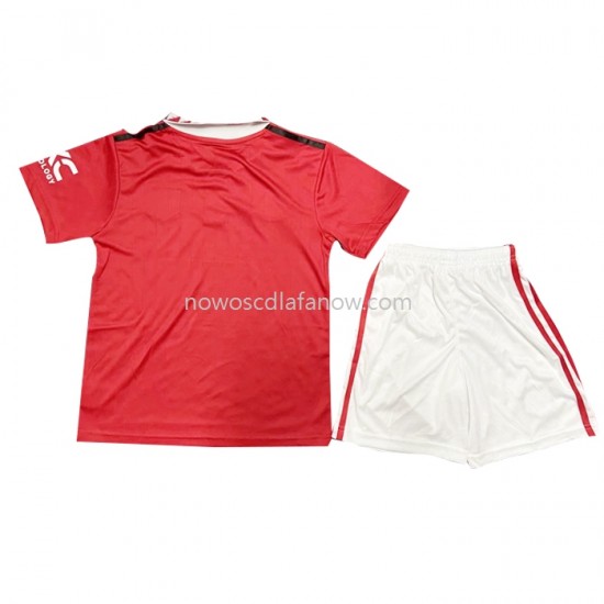 Koszulka Manchester United Dziecięca Domowy Komplet 2022-2023 Krótkie Rękawy