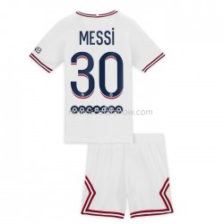 Koszulka Paris Saint-Germain Lionel Messi 30 Dziecięca Czwarty Komplet 2021-2022 Krótkie Rękawy