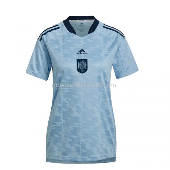 Koszulka Reprezentacja Hiszpanii Damska Wyjazdowy Komplet 2022 Krótkie Rękawy