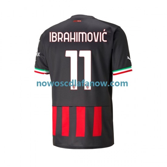 Koszulka AC Milan Ibrahimović 11 Męska Domowy Komplet 2022-2023 Krótkie Rękawy