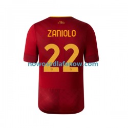 Koszulka AS Roma Zaniolo 22 Męska Domowy Komplet 2022-2023 Krótkie Rękawy
