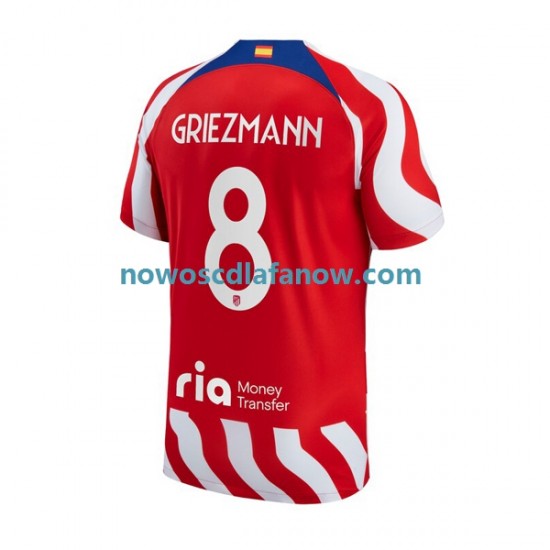 Koszulka Atlético Madryt Antoine Griezmann 8 Męska Domowy Komplet 2022-2023 Krótkie Rękawy