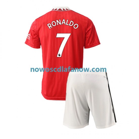 Koszulka Manchester United Cristiano Ronaldo 7 Dziecięca Domowy Komplet 2022-2023 Krótkie Rękawy