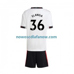 Koszulka Manchester United Elanga 36 Dziecięca Wyjazdowy Komplet 2022-2023 Krótkie Rękawy
