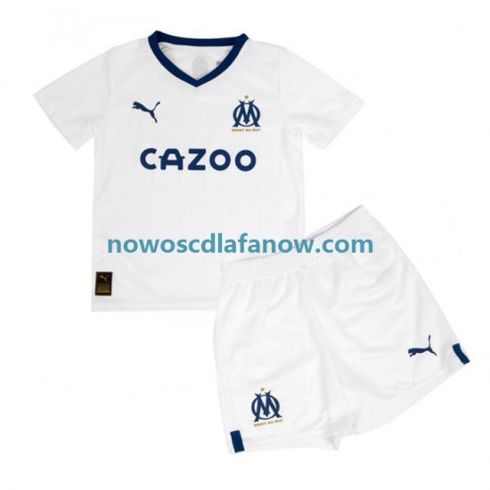 Koszulka Olympique Marsylia Dziecięca Domowy Komplet 2022-2023 Krótkie Rękawy