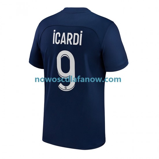 Koszulka Paris Saint-Germain Icardi 9 Męska Domowy Komplet 2022-2023 Krótkie Rękawy