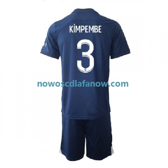 Koszulka Paris Saint-Germain Kimpembe 3 Dziecięca Domowy Komplet 2022-2023 Krótkie Rękawy