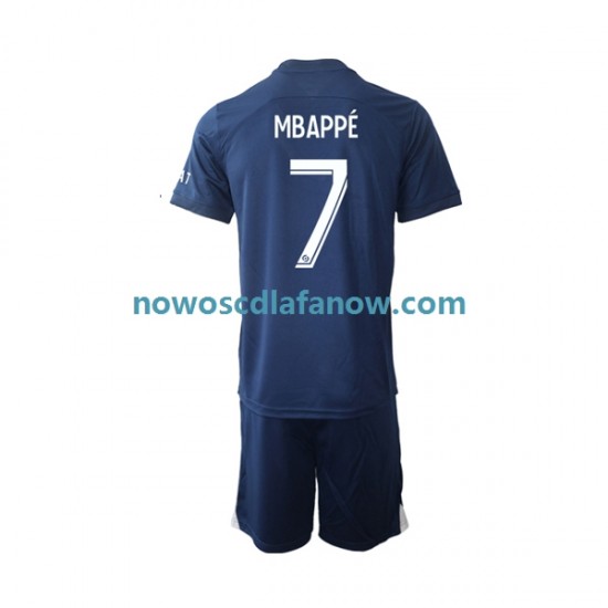 Koszulka Paris Saint-Germain Mbappé 7 Dziecięca Domowy Komplet 2022-2023 Krótkie Rękawy