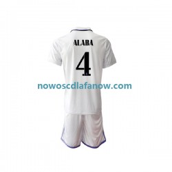 Koszulka Real Madryt David Alaba 4 Dziecięca Domowy Komplet 2022-2023 Krótkie Rękawy