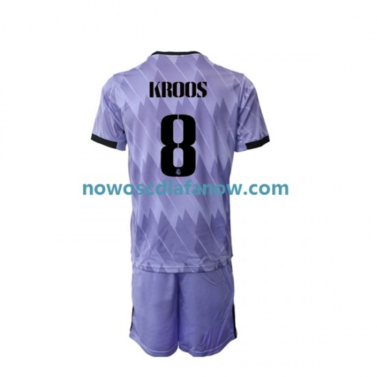 Koszulka Real Madryt Toni Kroos 8 Dziecięca Wyjazdowy Komplet 2022-2023 Krótkie Rękawy