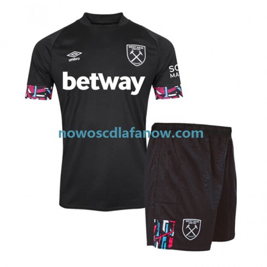 Koszulka West Ham United Dziecięca Wyjazdowy Komplet 2022-2023 Krótkie Rękawy