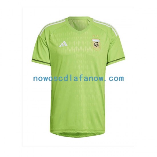 Koszulka Reprezentacja Argentyny Bramkarskie Męska Wyjazdowy Komplet World Cup 2022 Krótkie Rękawy