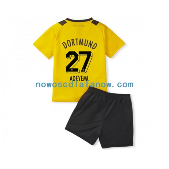Koszulka Borussia Dortmund Karim Adeyemi 27 Dziecięca Domowy Komplet 2022-2023 Krótkie Rękawy