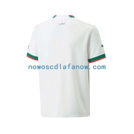 Koszulka Reprezentacja Maroka Męska Wyjazdowy Komplet World Cup 2022 Krótkie Rękawy