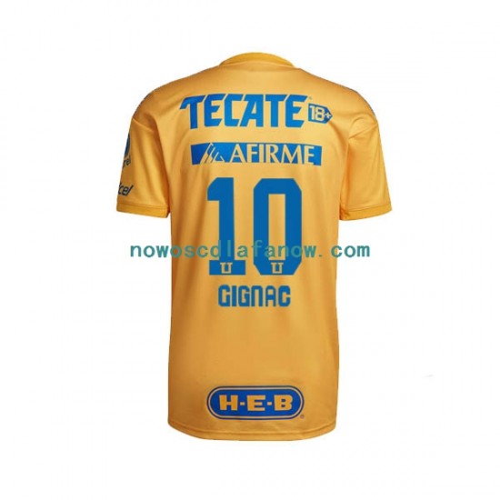 Koszulka Tigres UANL André-Pierre Gignac 10 Męska Domowy Komplet 2022-2023 Krótkie Rękawy