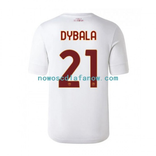 Koszulka AS Roma Paulo Dybala 21 Męska Wyjazdowy Komplet 2022-2023 Krótkie Rękawy