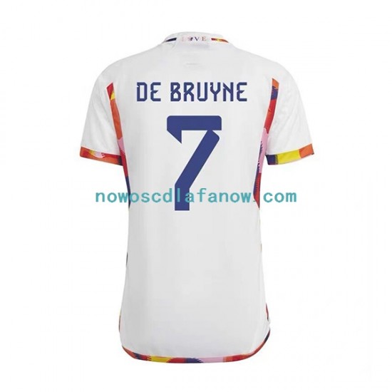 Koszulka Reprezentacja Belgii De Bruyne 7 Męska Wyjazdowy Komplet World Cup 2022 Krótkie Rękawy