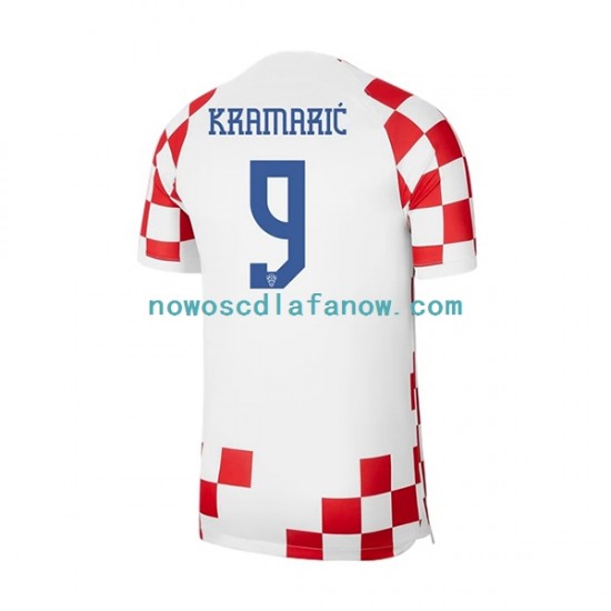 Koszulka Reprezentacja Chorwacji Kramaric 9 Męska Domowy Komplet World Cup 2022 Krótkie Rękawy