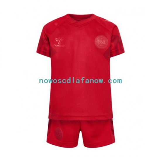 Koszulka Reprezentacja Danii Dziecięca Domowy Komplet World Cup 2022 Krótkie Rękawy