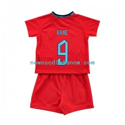 Koszulka Reprezentacja Anglii Kane 9 Dziecięca Wyjazdowy Komplet World Cup 2022 Krótkie Rękawy