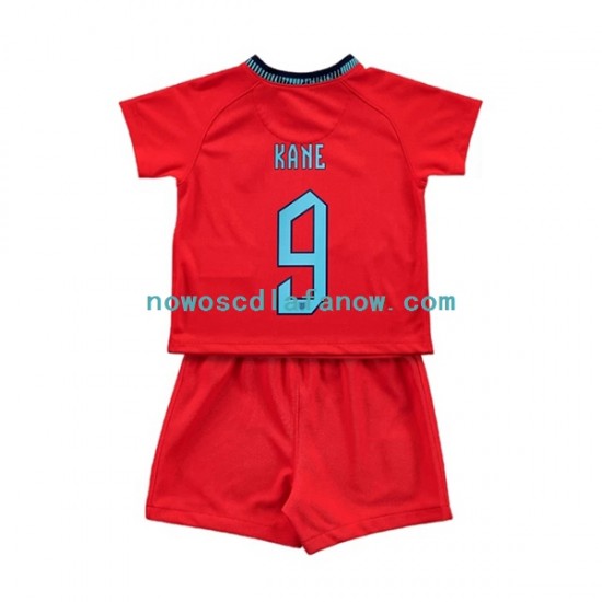 Koszulka Reprezentacja Anglii Kane 9 Dziecięca Wyjazdowy Komplet World Cup 2022 Krótkie Rękawy