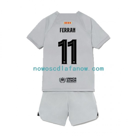 Koszulka FC Barcelona Ferran Torres 11 Dziecięca Trzeci Komplet 2022-2023 Krótkie Rękawy