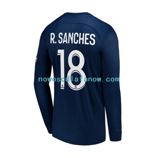 Koszulka Paris Saint-Germain R.Sanches 18 Męska Domowy Komplet 2022-2023 Długie Rękawy