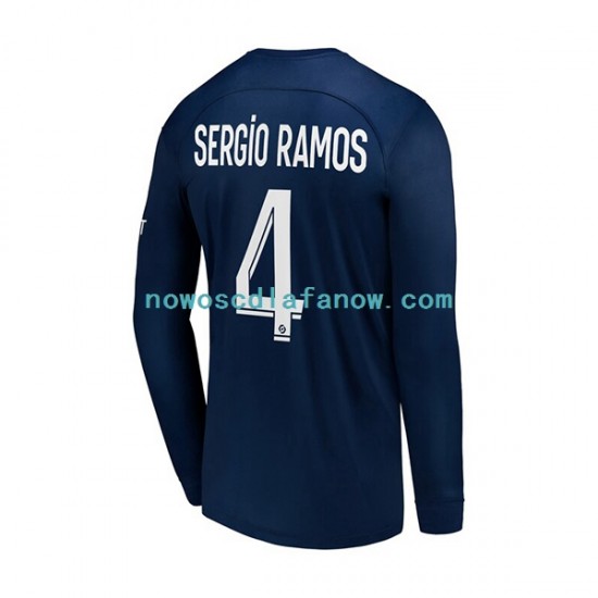 Koszulka Paris Saint-Germain Sergio Ramos 4 Męska Domowy Komplet 2022-2023 Długie Rękawy