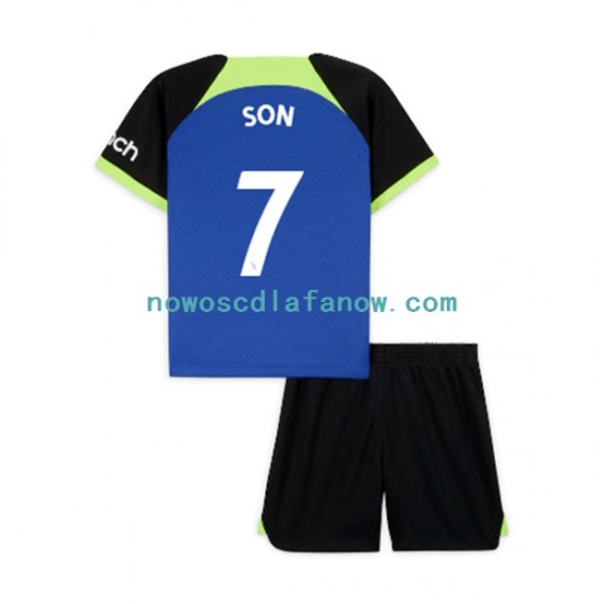 Koszulka Tottenham Hotspur Son Heung-min 7 Dziecięca Wyjazdowy Komplet 2022-2023 Krótkie Rękawy