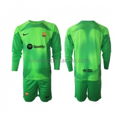 Koszulka FC Barcelona Bramkarskie Dziecięca Domowy Komplet 2022-2023 Długie Rękawy