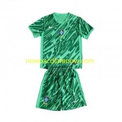 Koszulka Reprezentacja Brazylii Bramkarskie Dziecięca Trzeci Komplet 2024 Krótkie Rękawy