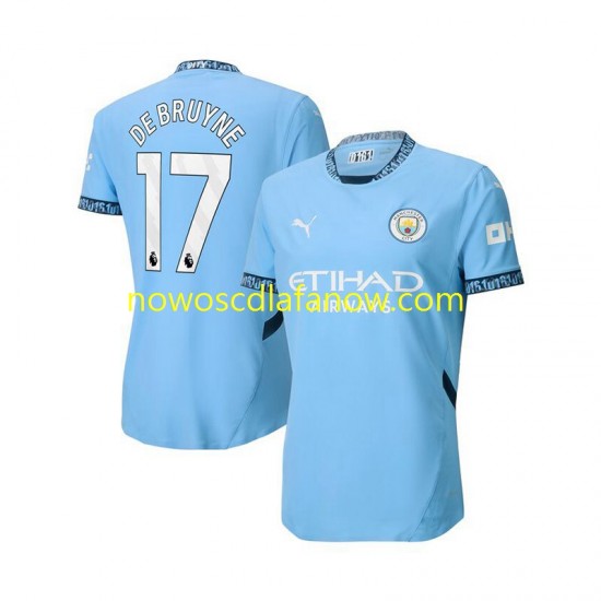 Koszulka Manchester City Kevin De Bruyne 17 Męska Domowy Komplet 2024-2025 Krótkie Rękawy