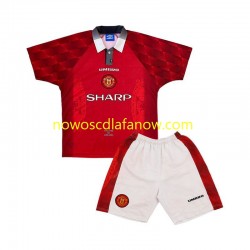 Koszulka Manchester United 1996 Retro Dziecięca Domowy Komplet Krótkie Rękawy