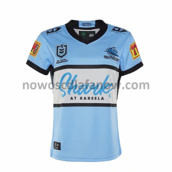 Koszulka Cronulla Sutherland Sharks Rugby Domowy Komplet 2021 Krótkie Rękawy