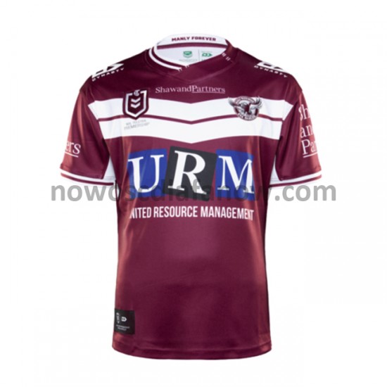 Koszulka Manly Warringah Sea Eagles Rugby Domowy Komplet 2021 Krótkie Rękawy