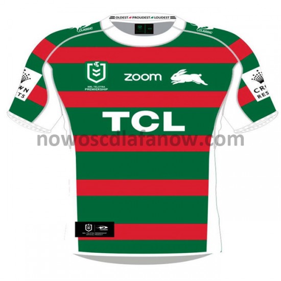 Koszulka South Sydney Rabbitohs Rugby Wyjazdowy Komplet 2021 Krótkie Rękawy