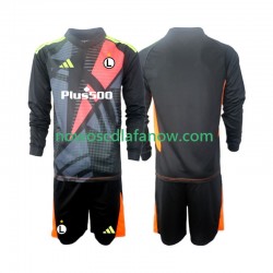 Koszulka Legia Warsaw Bramkarskie Dziecięca Domowy Komplet 2024-2025 Długie Rękawy